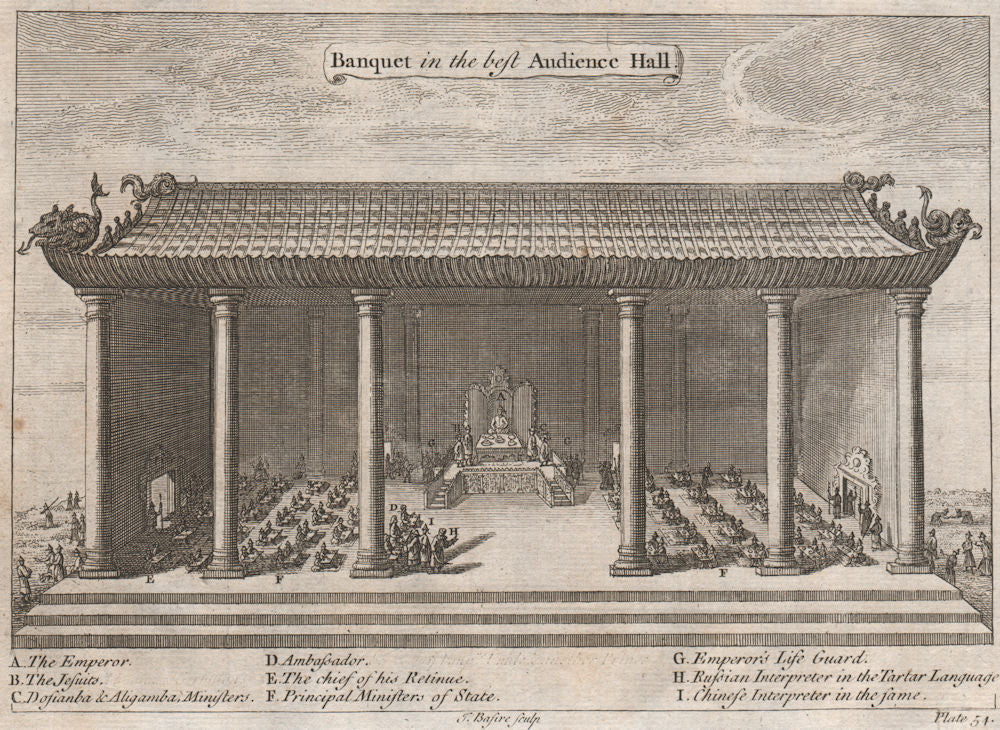 FORBIDDEN CITY, BEIJING. 'Banquet in the best Audience Hall'. Peking, China 1746